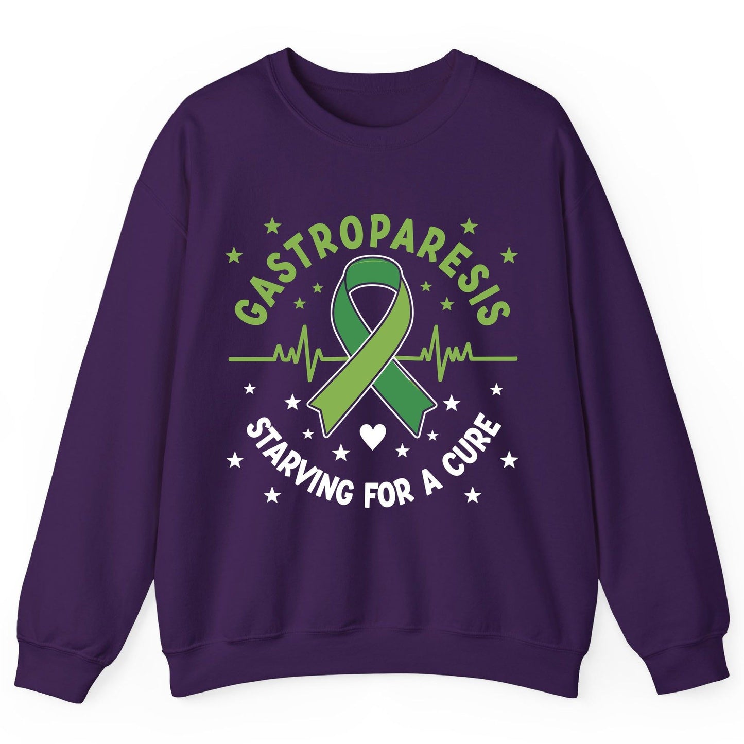 Gastroparesis Starving for a Cure gastroparesis awareness Sweatshirt Purple product mockup