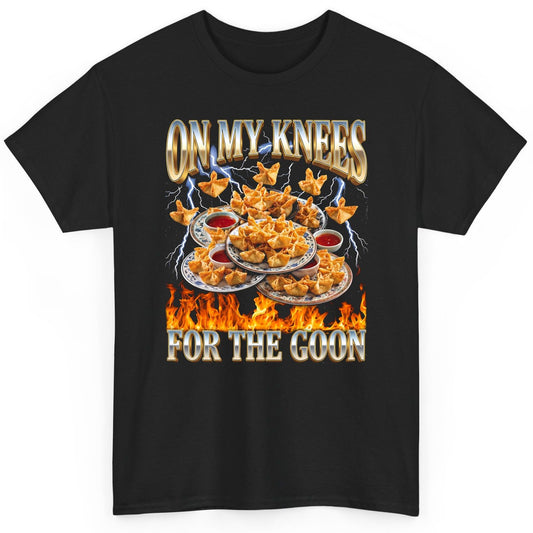 On My Knees for the Goon crab rangoon T-Shirt Black product mockup