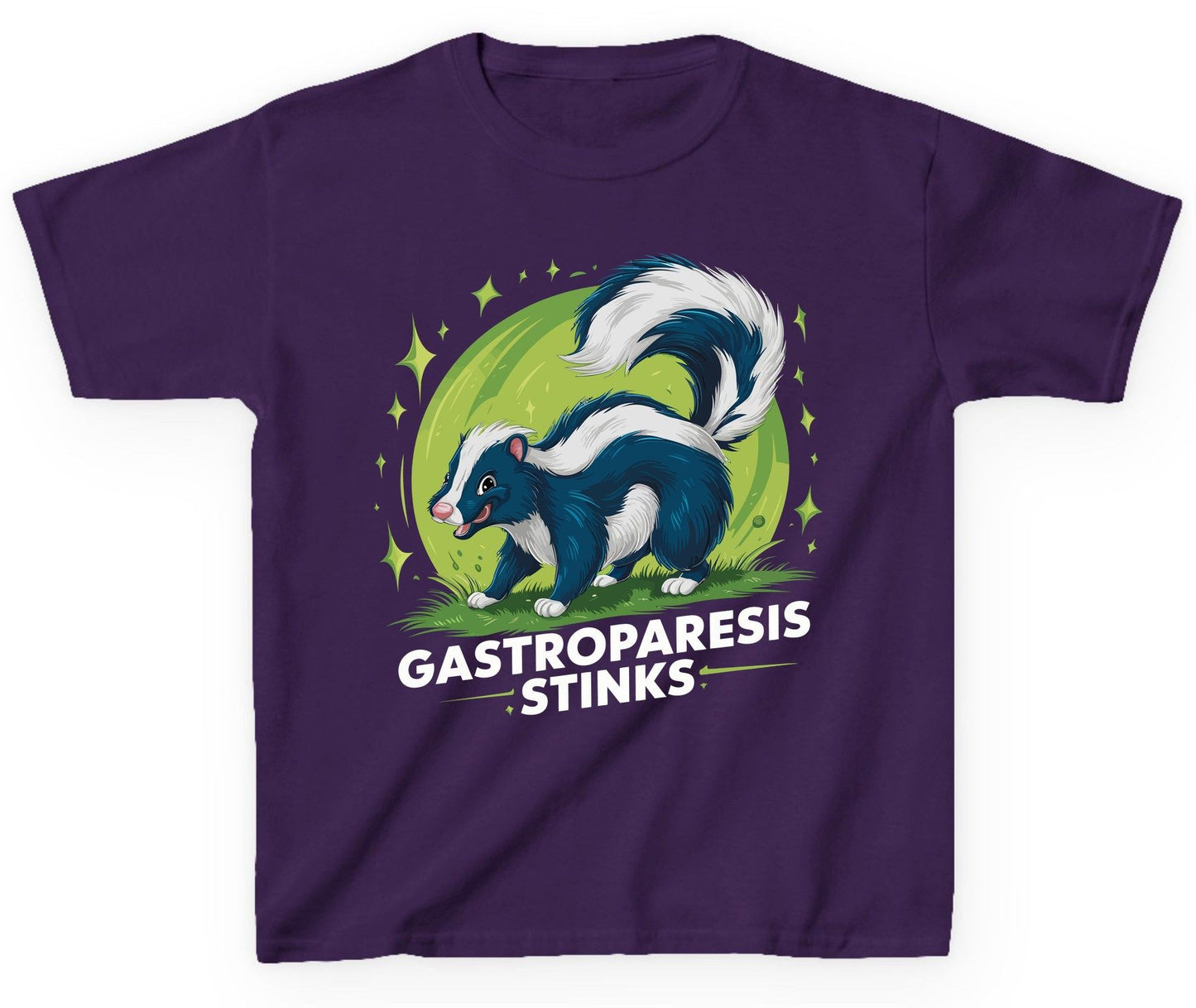 Gastroparesis Stinks gastroparesis awareness Youth T-Shirt Purple product mockup