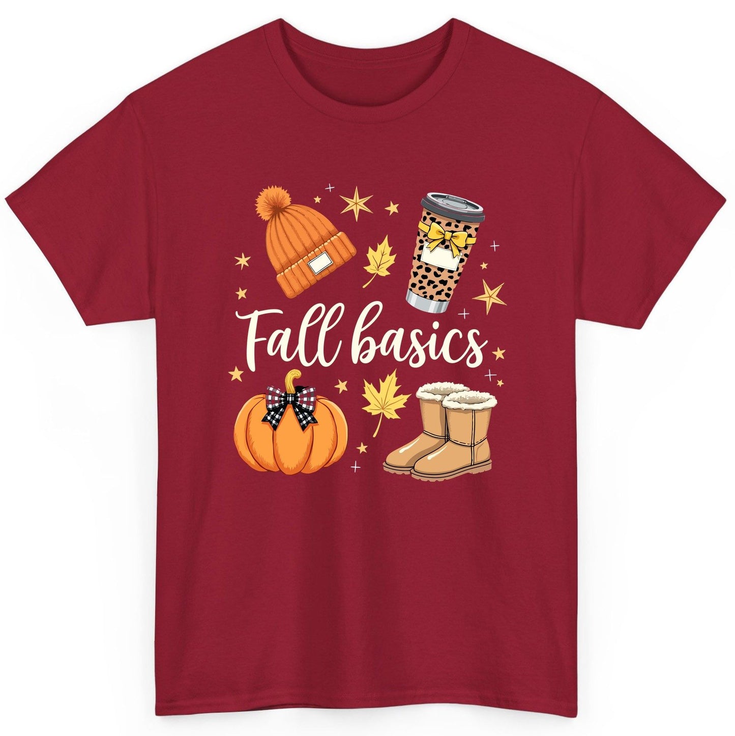 Fall Basics autumn essentials T-Shirt Cardinal Red product mockup