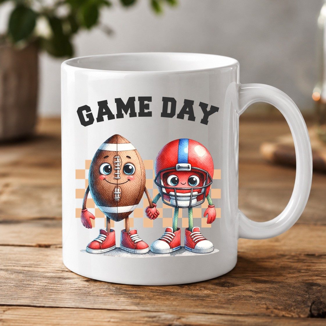 Game Day american football White Mug White product mockup
