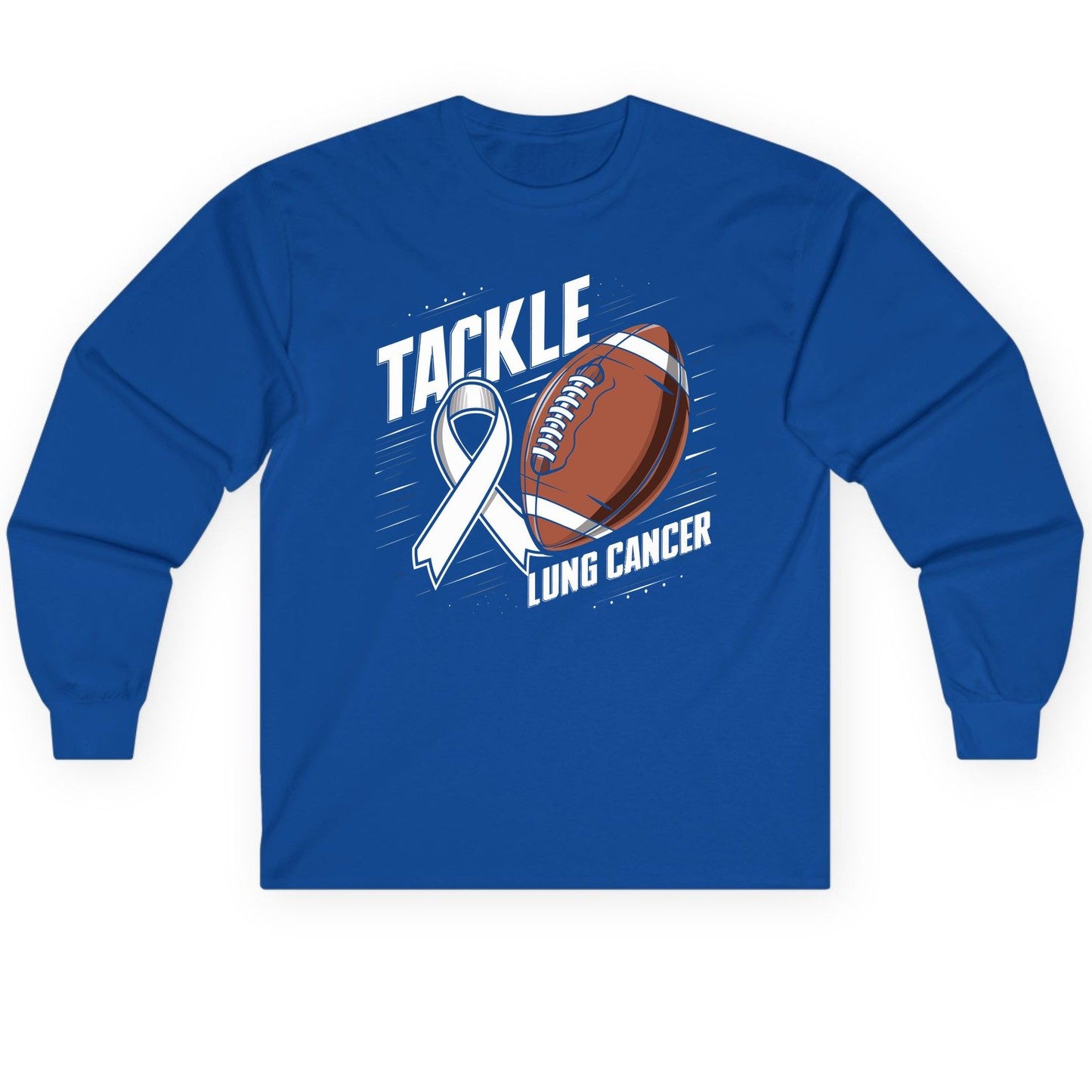 Tackle Lung Cancer lung cancer awareness Long Sleeve Tee Royal product mockup
