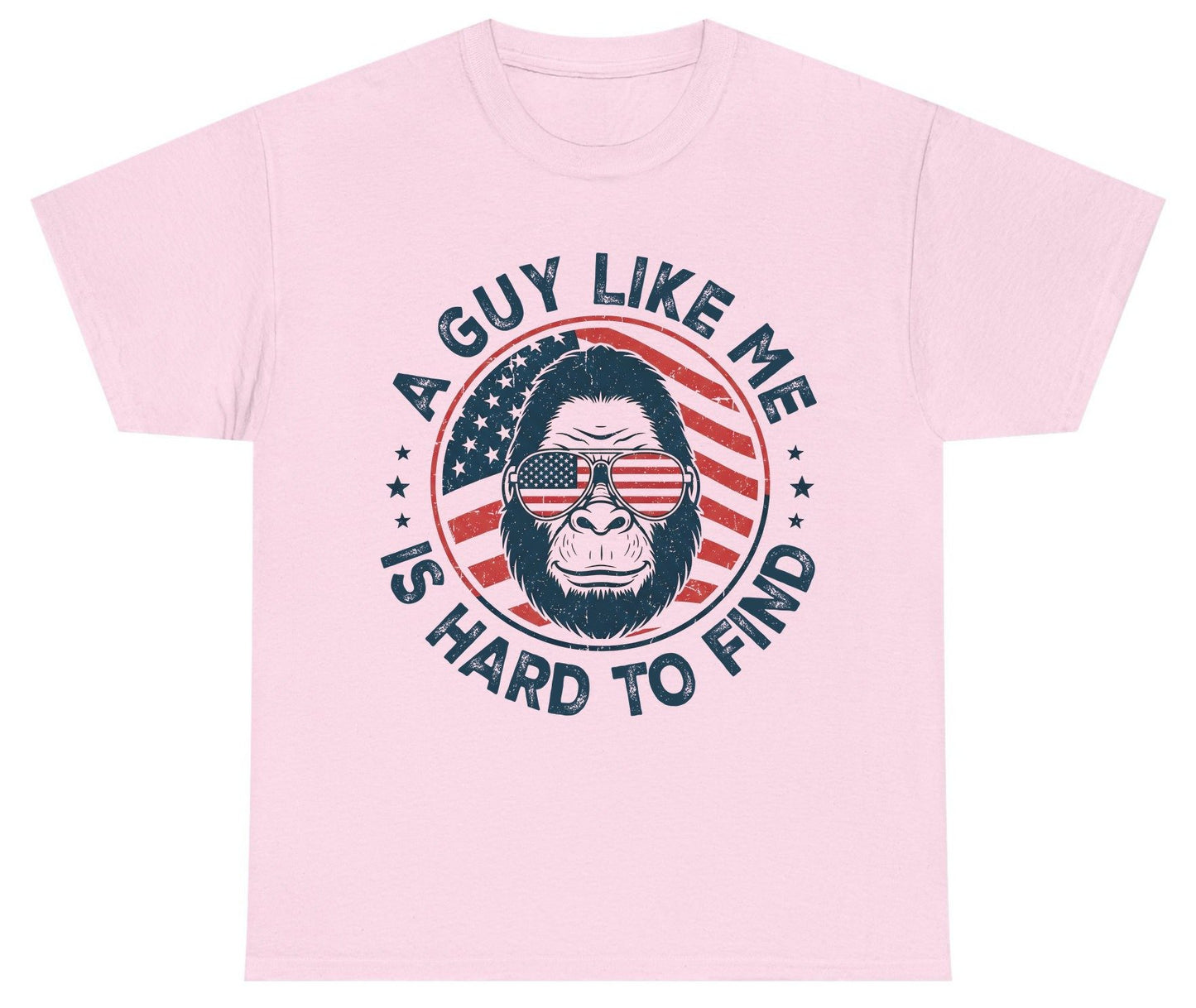 A Guy Like Me Is Hard to Find patriotic bigfoot Youth T-Shirt Light Pink product mockup