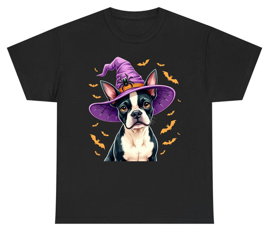 Halloween Boston Terrier Witch boston terrier Youth T-Shirt Black product mockup