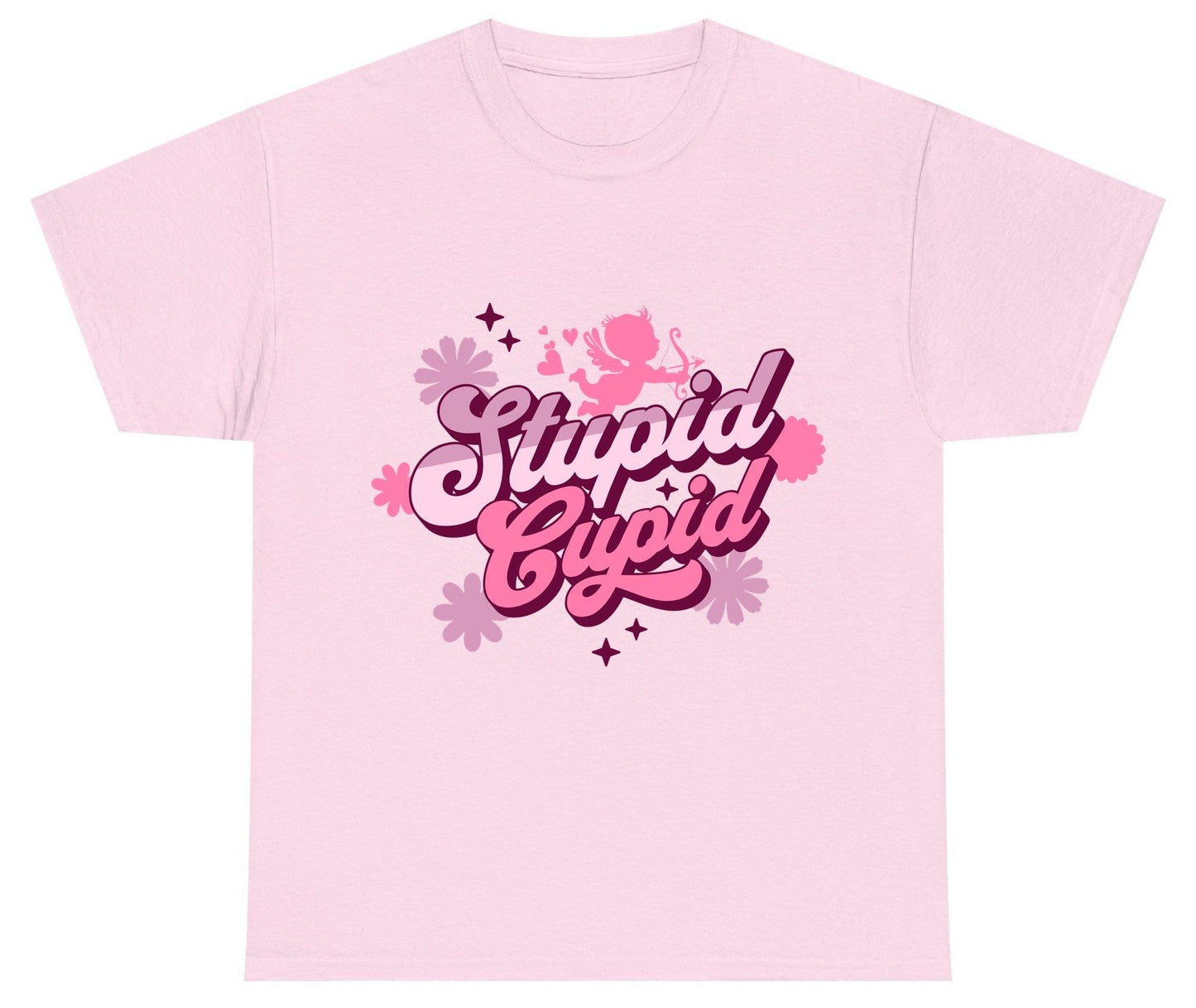 Stupid Cupid anti-Valentine's Day Youth T-Shirt Light Pink product mockup