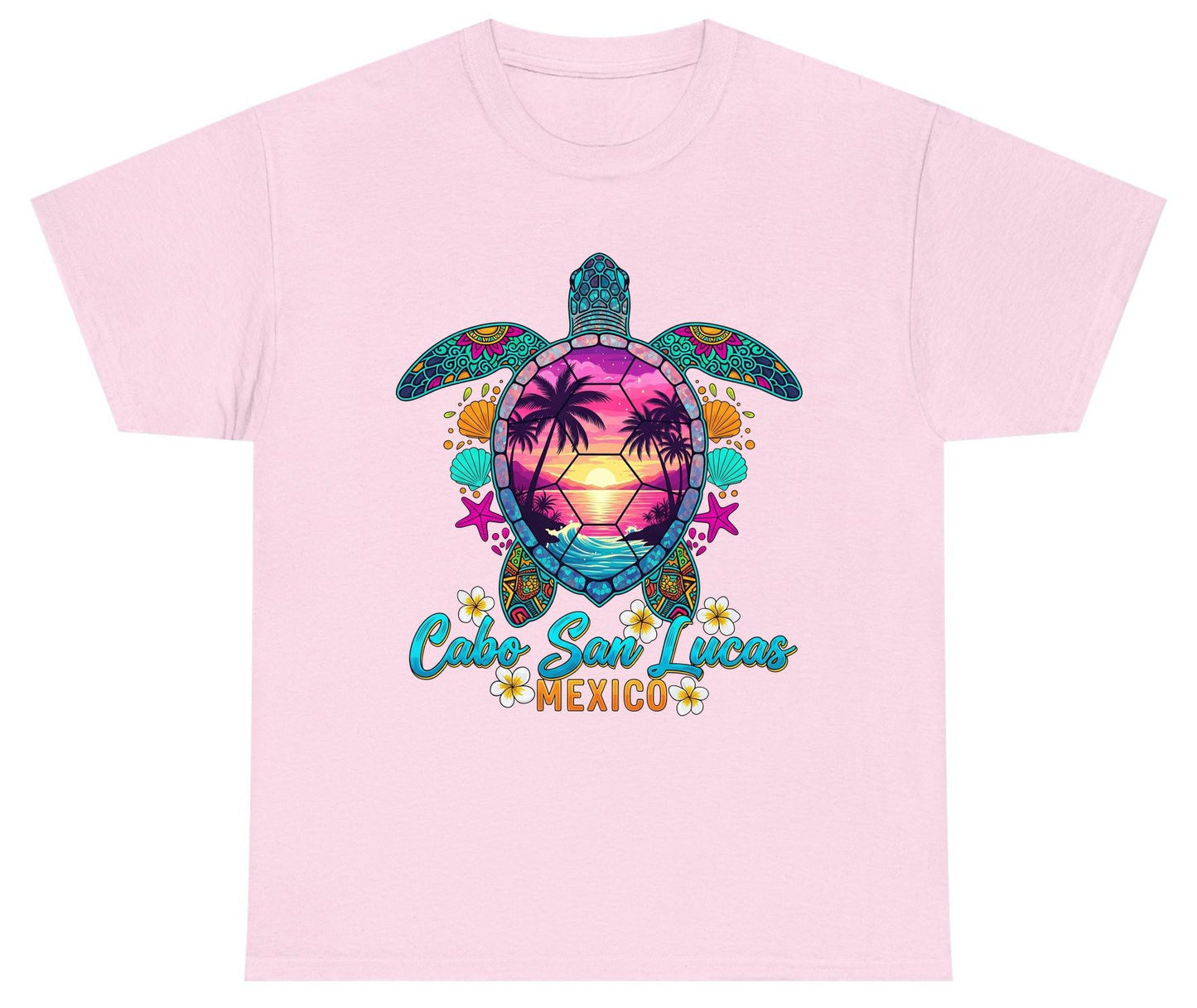 Cabo San Lucas Mexico sea turtle Youth T-Shirt Light Pink product mockup