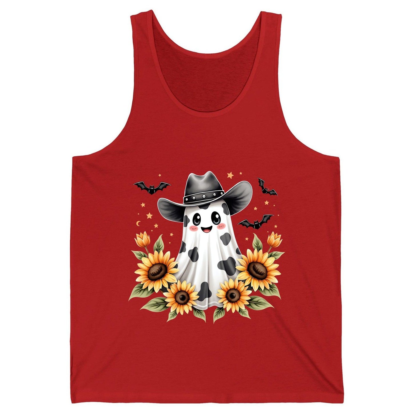 Cowboy Ghost Sunflowers cowboy ghost Tank Top Red product mockup