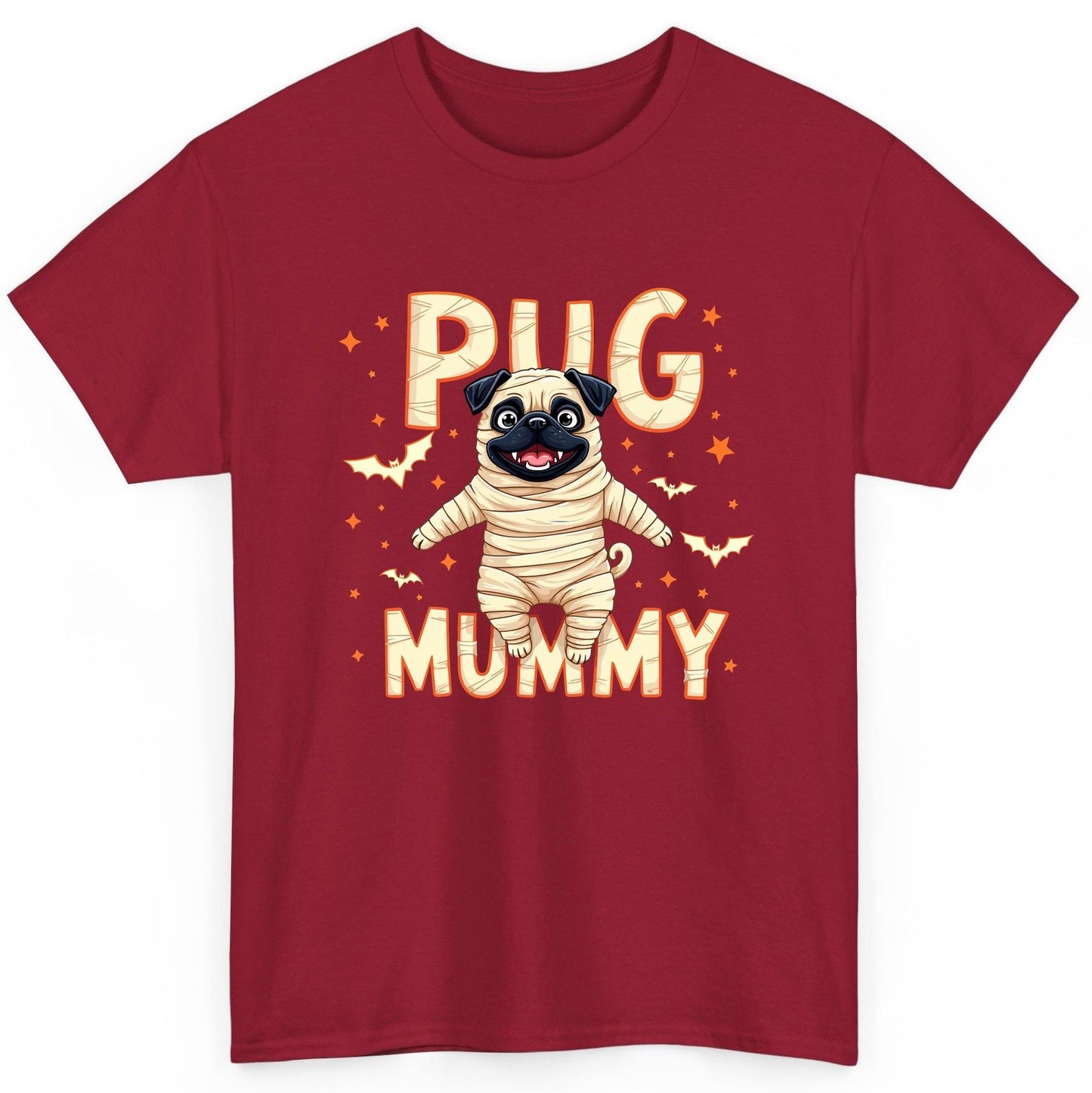 Pug Mummy pug T-Shirt Cardinal Red product mockup