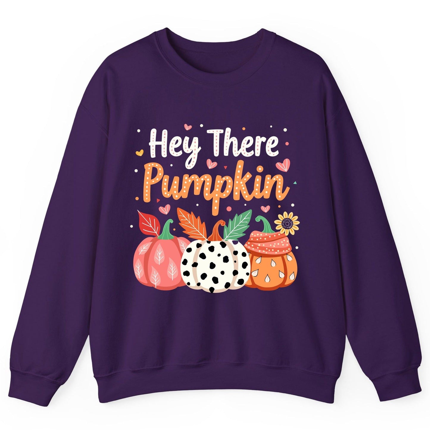 Hey There Pumpkin fall pumpkins Sweatshirt Purple product mockup