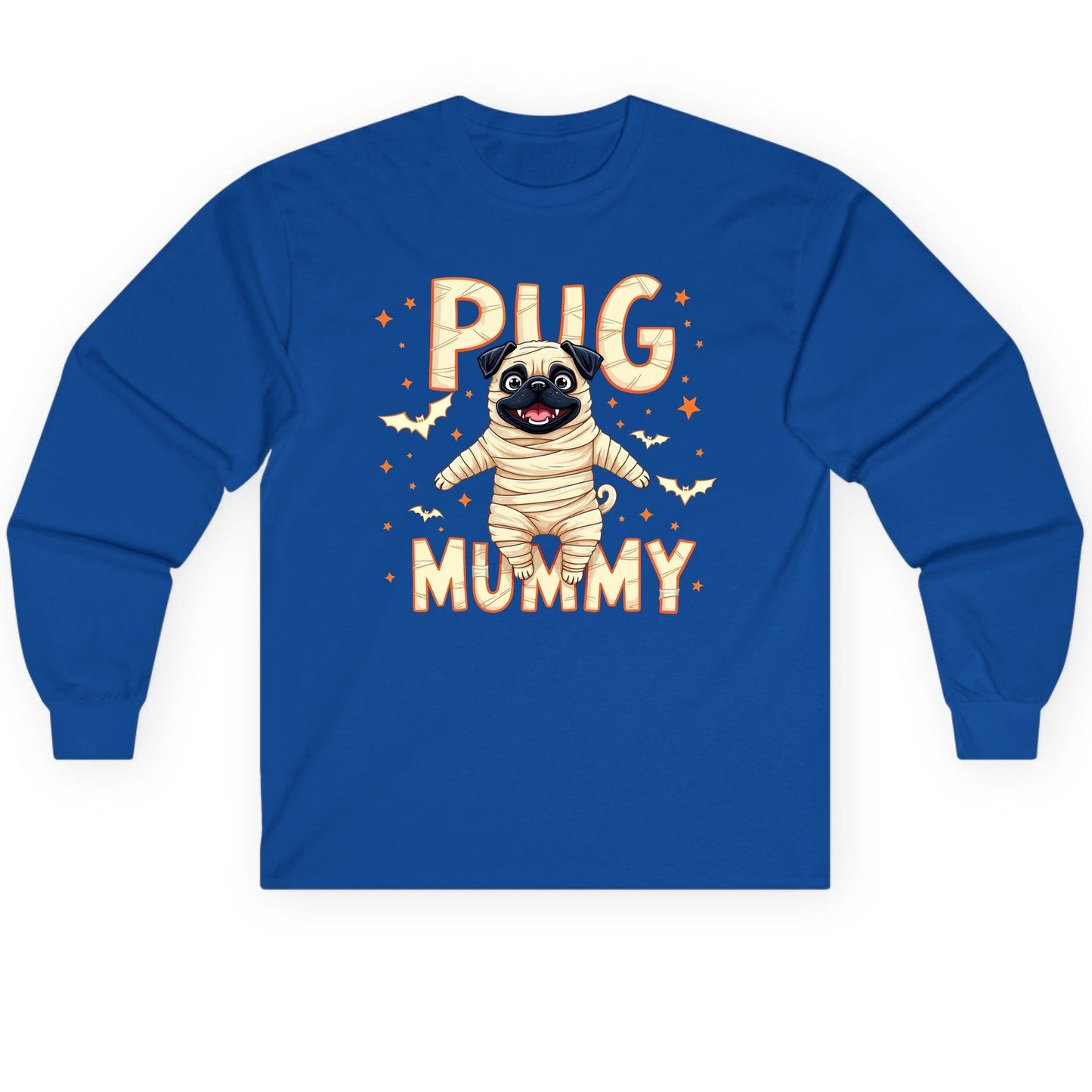 Pug Mummy pug Long Sleeve Tee Royal product mockup