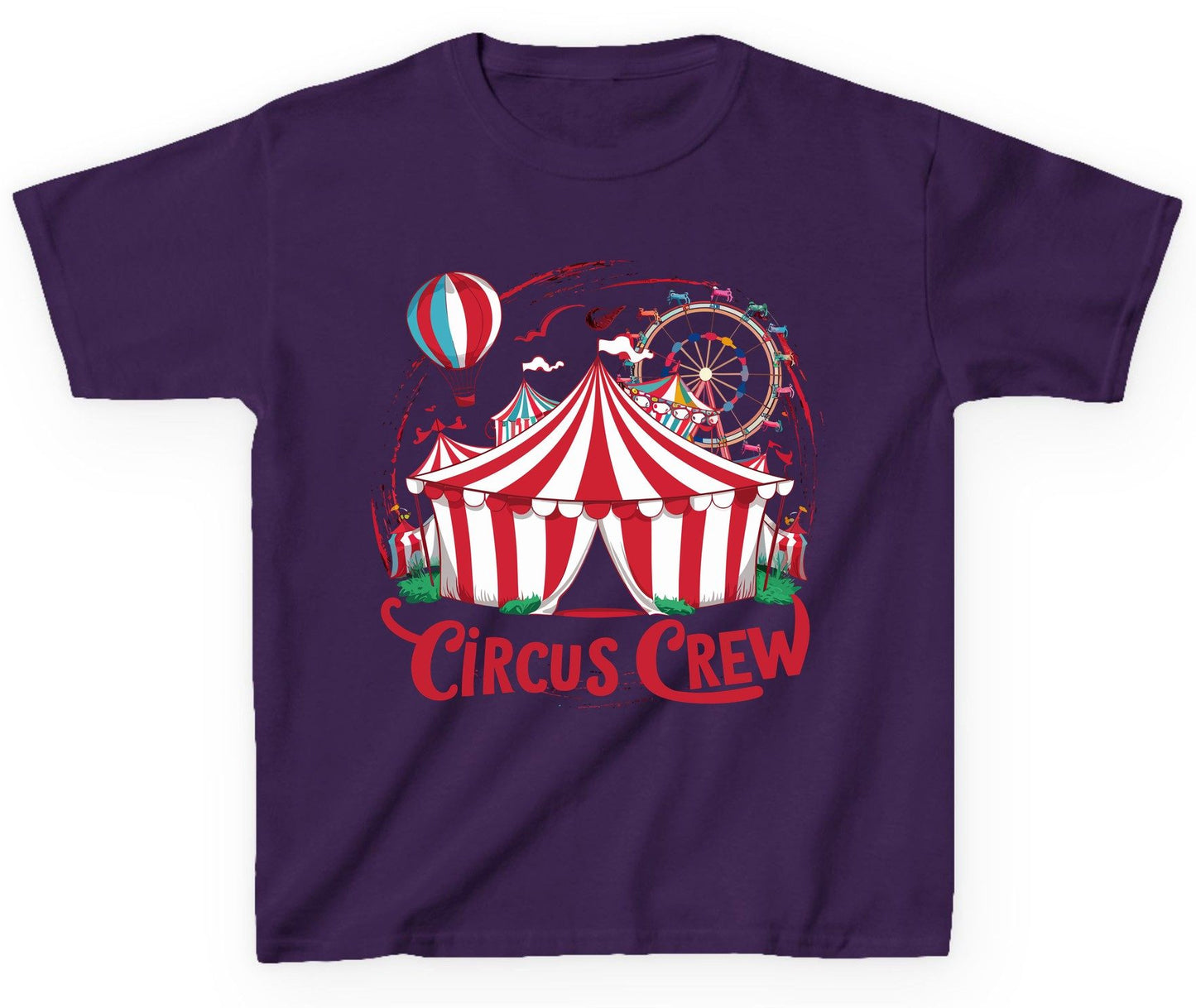Circus Crew circus Youth T-Shirt Purple product mockup