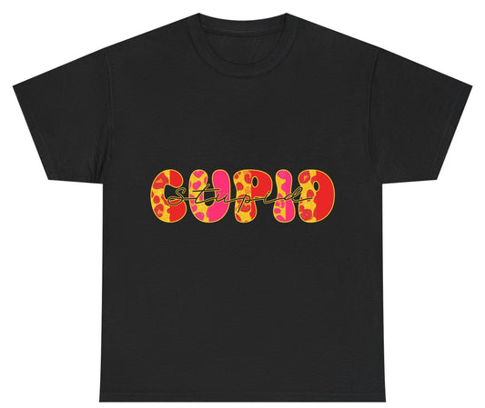 Stupid Cupid anti-Valentine's Day Youth T-Shirt Black product mockup