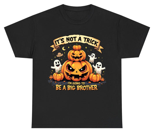 It's Not a Trick I'm Going to Be a Big Brother Halloween pregnancy announcement Youth T-Shirt Black product mockup