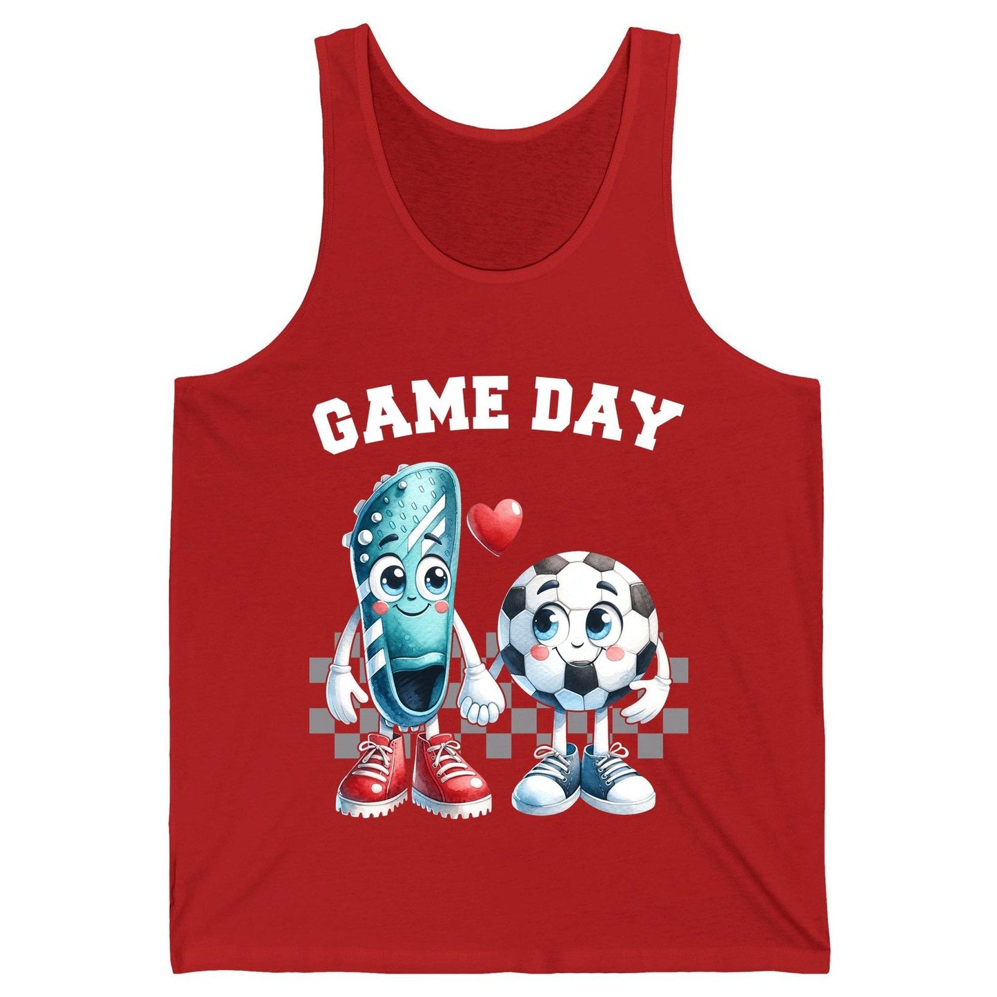 Game Day soccer Tank Top Red product mockup