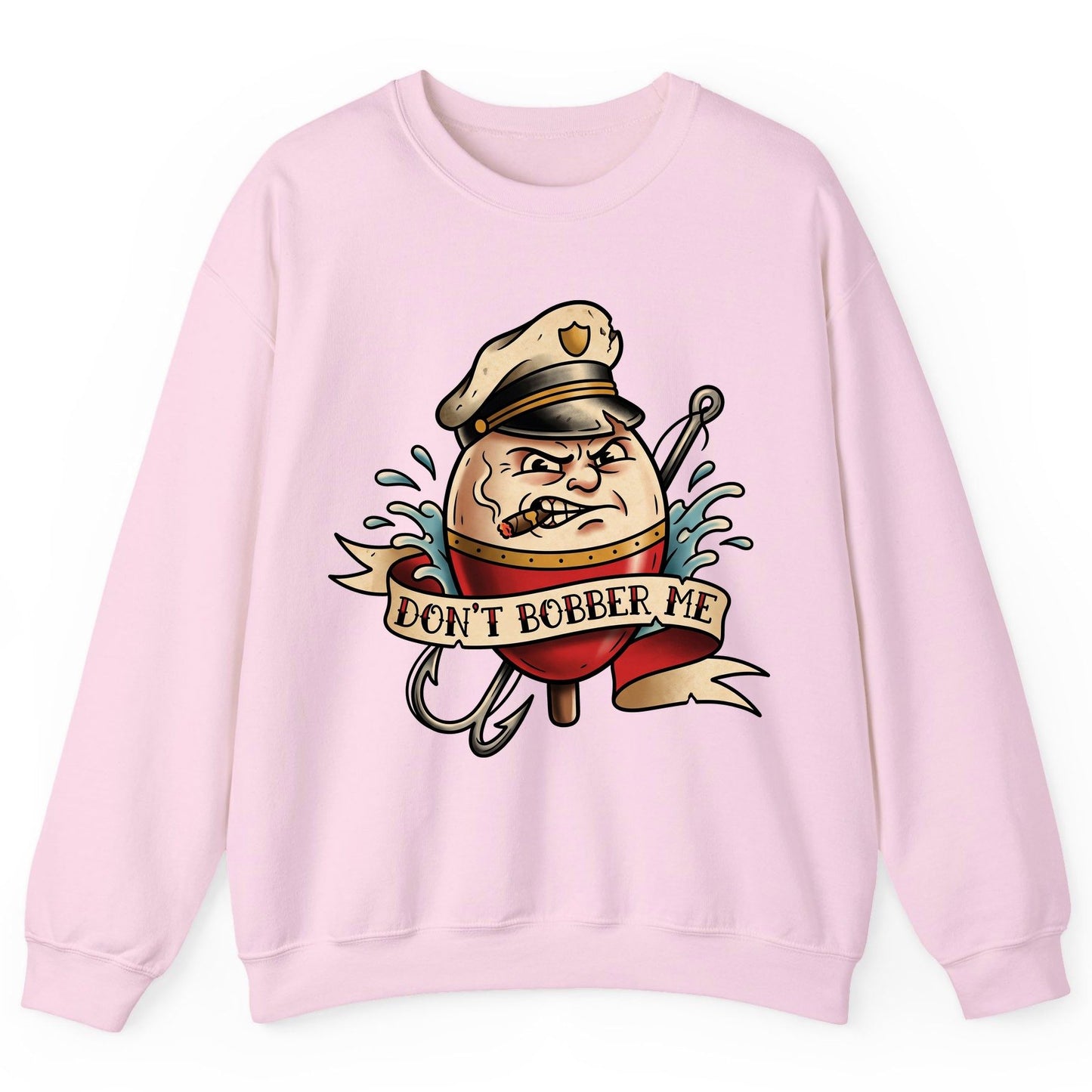 Don't Bobber Me fishing Sweatshirt Light Pink product mockup