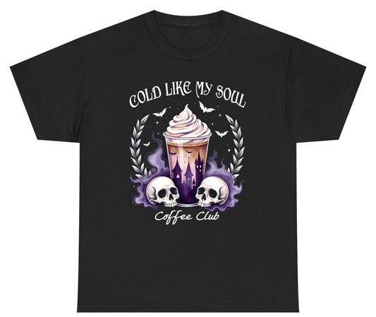 Cold Like My Soul Coffee Club gothic iced coffee Youth T-Shirt Black product mockup