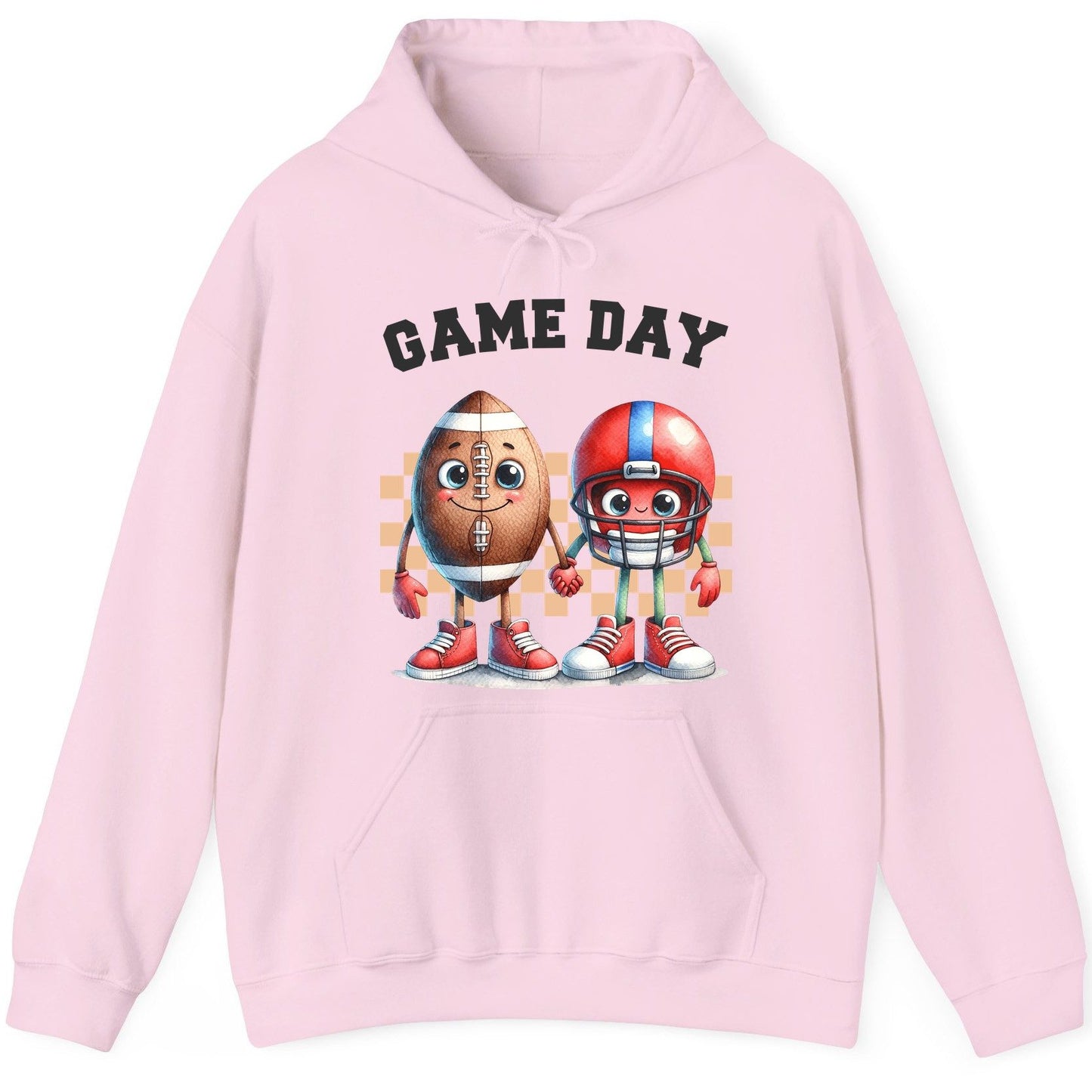 Game Day american football Hoodie Light Pink product mockup