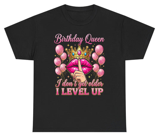 Birthday Queen I Don't Get Older I Level Up birthday queen Youth T-Shirt Black product mockup