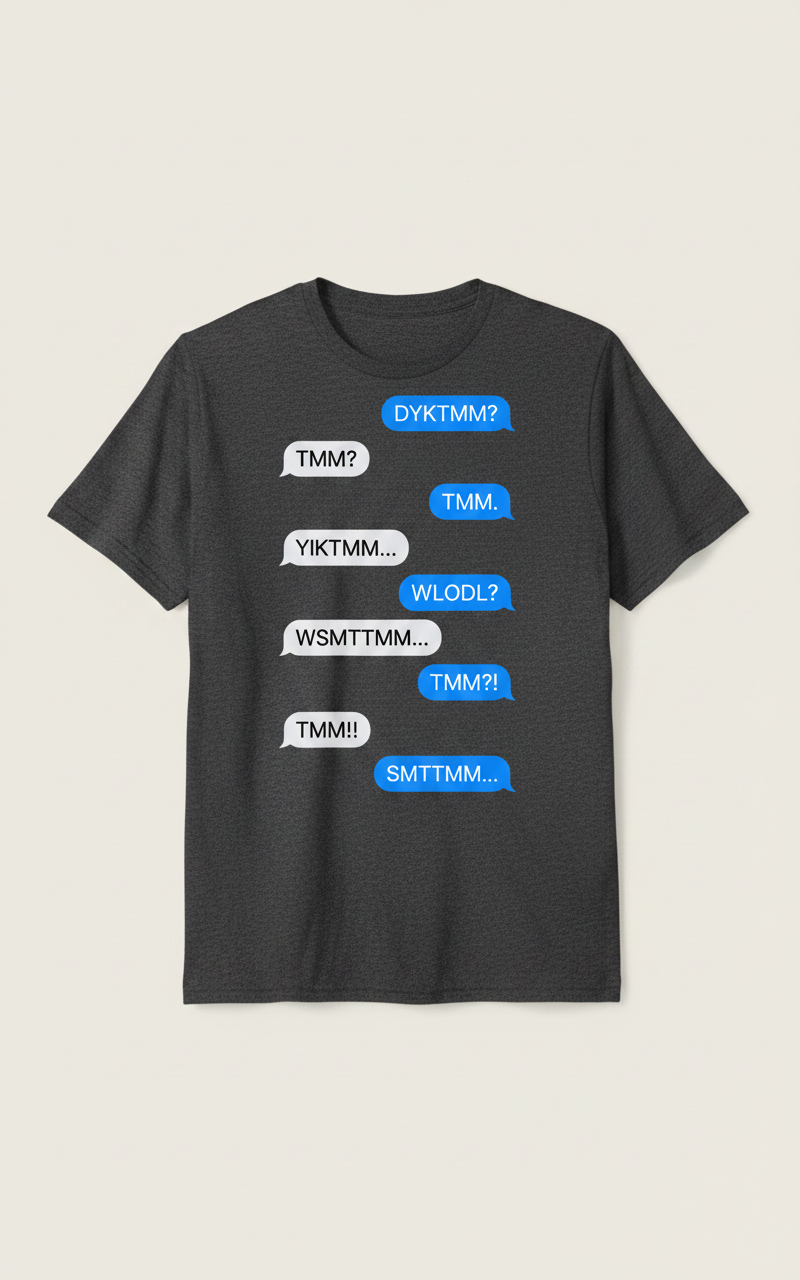 Funny Irish Song Tell Me Ma Acronyms Text Message T-Shirt - Dark Heather