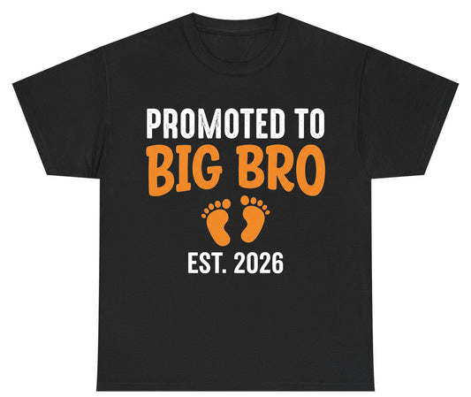 Promoted TO BIG BRO EST 2026 Pregnancy Announcement Youth T-Shirt - product mockup - Black