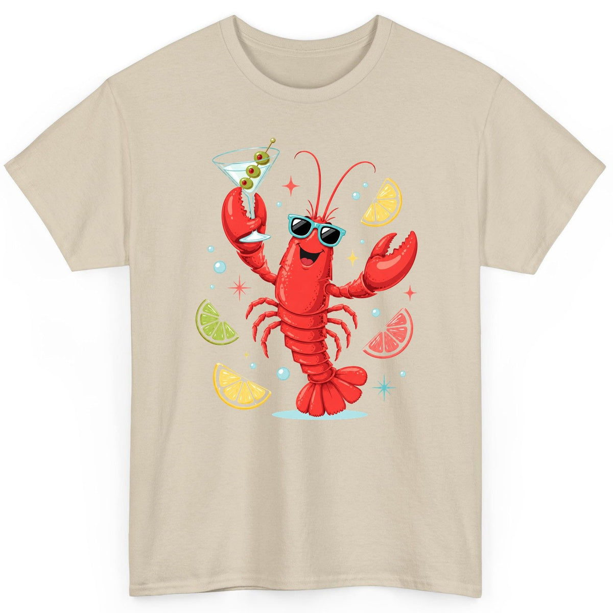 Cartoon Lobster Party lobster T-Shirt Sand product mockup