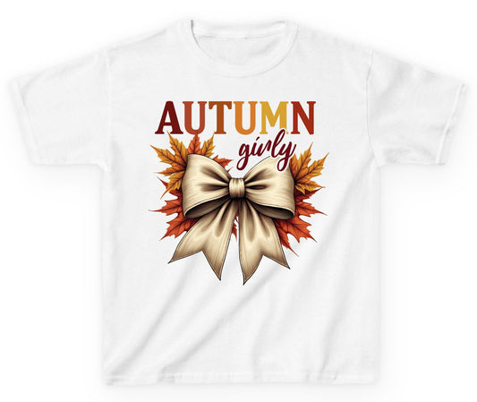 Autumn Girly autumn Youth T-Shirt White product mockup