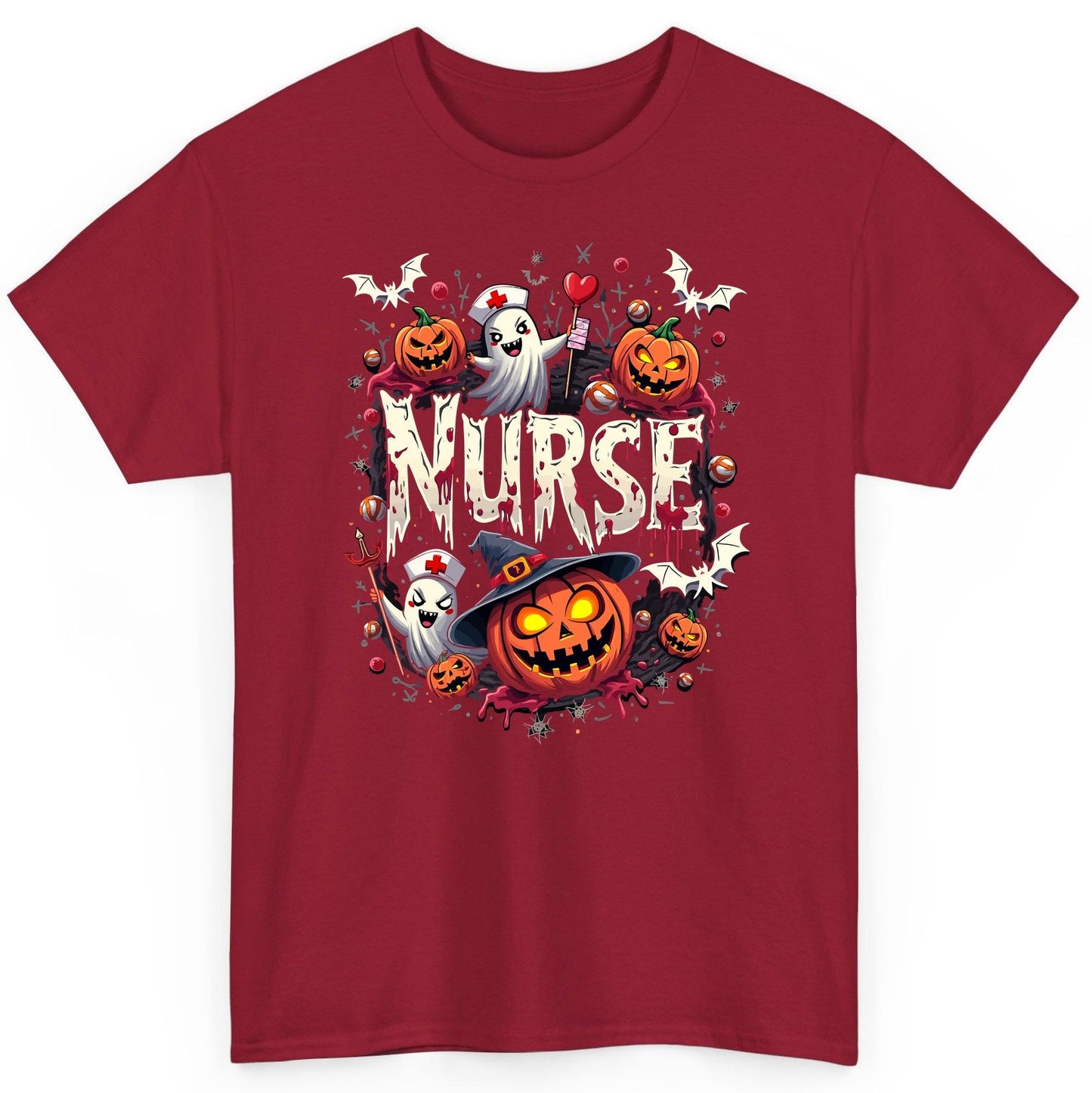Nurse Halloween nurse T-Shirt Cardinal Red product mockup