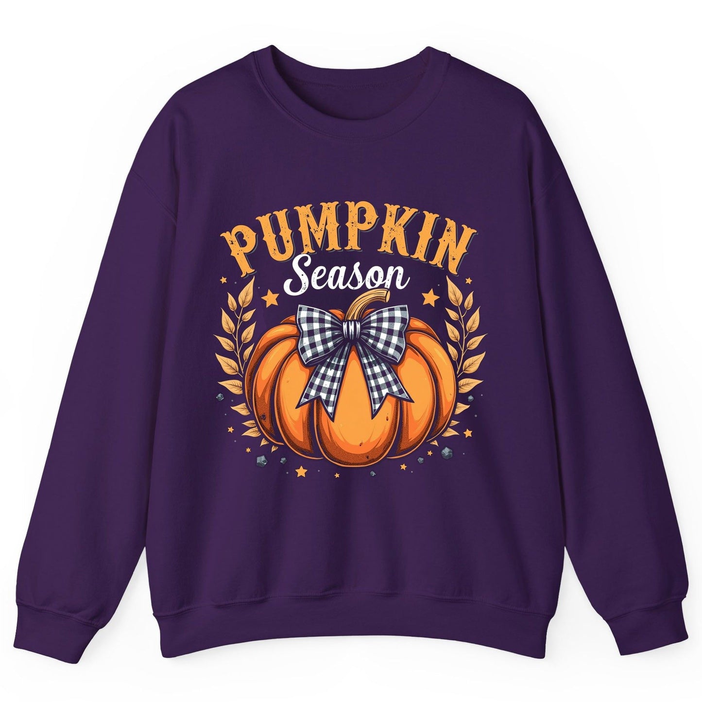Pumpkin Season fall Sweatshirt Purple product mockup