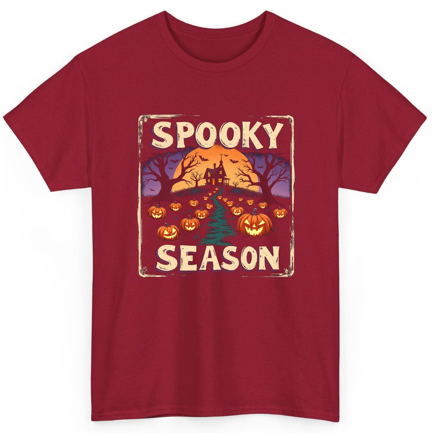 Spooky Season Halloween T-Shirt Cardinal Red product mockup