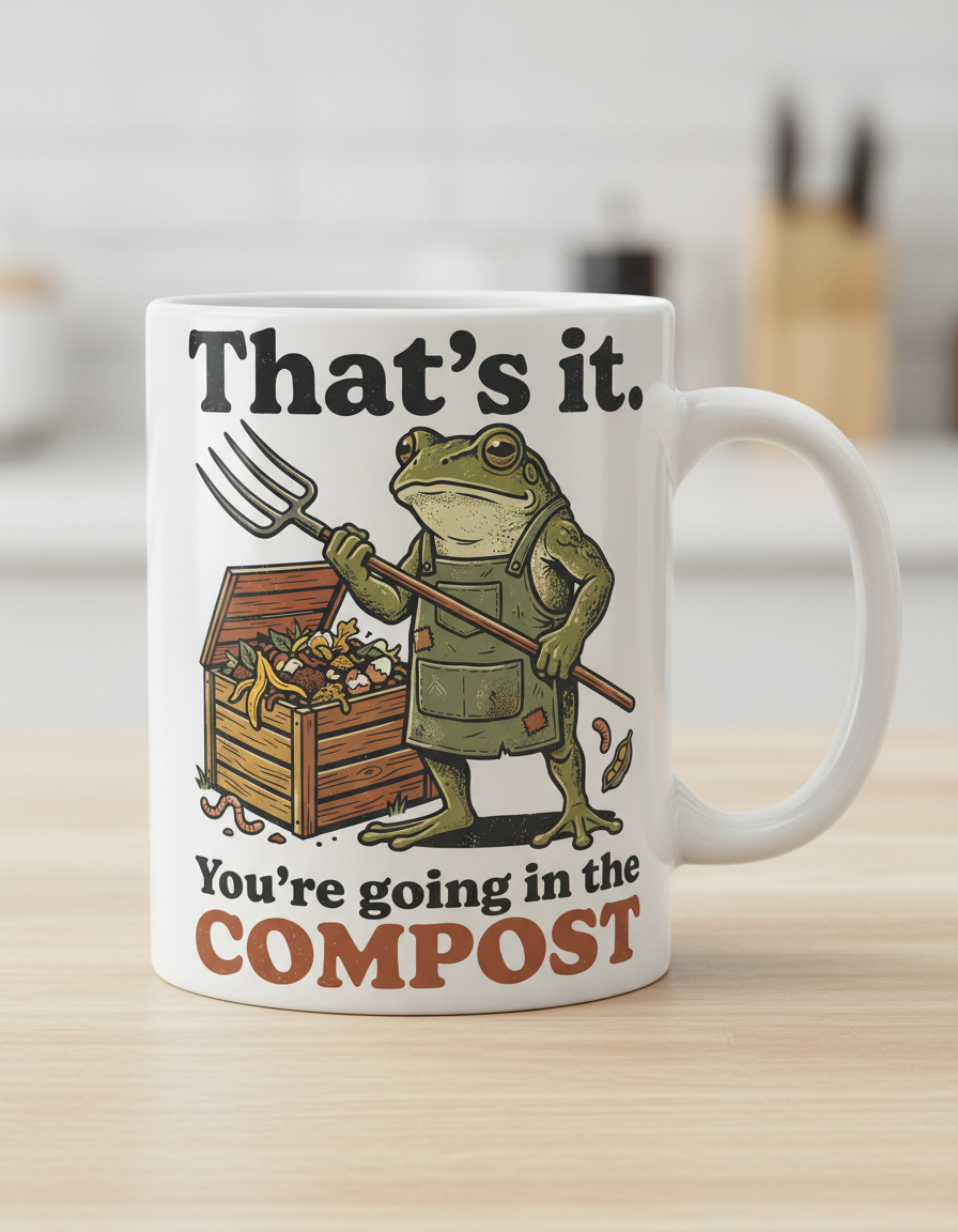 That's It You're Going In The Compost Frog White Mug - White