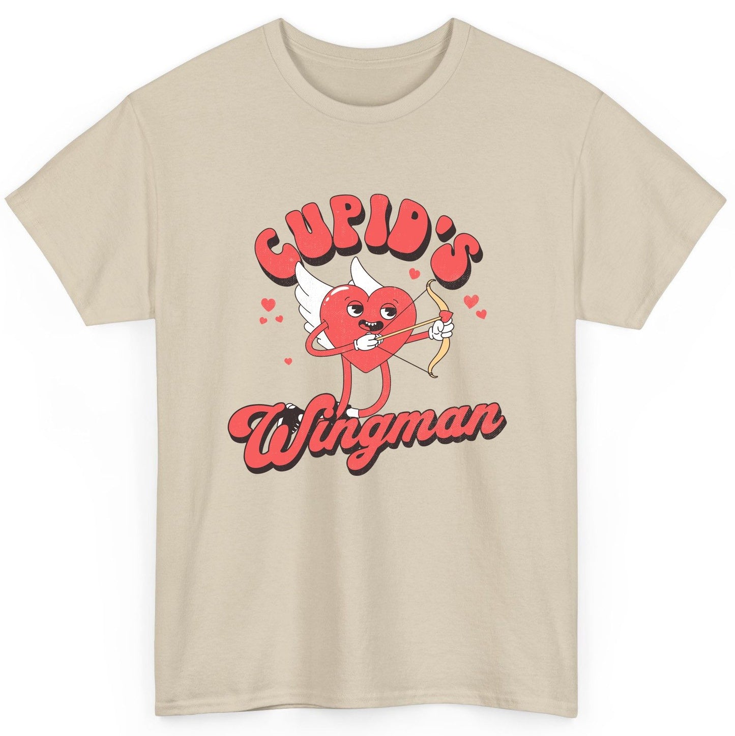 Cupid's Wingman Valentine's Day T-Shirt Sand product mockup