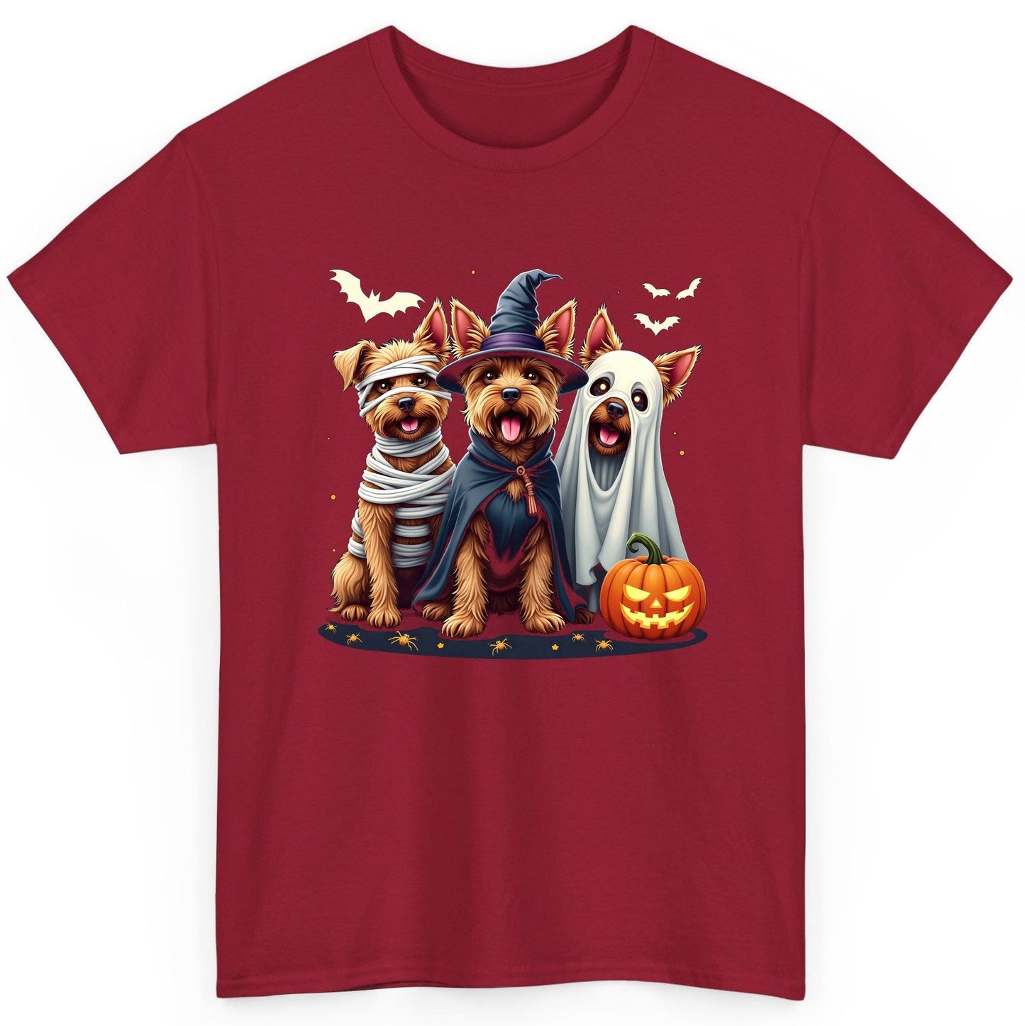Cute Dogs Halloween Costumes dogs in Halloween costumes T-Shirt Cardinal Red product mockup
