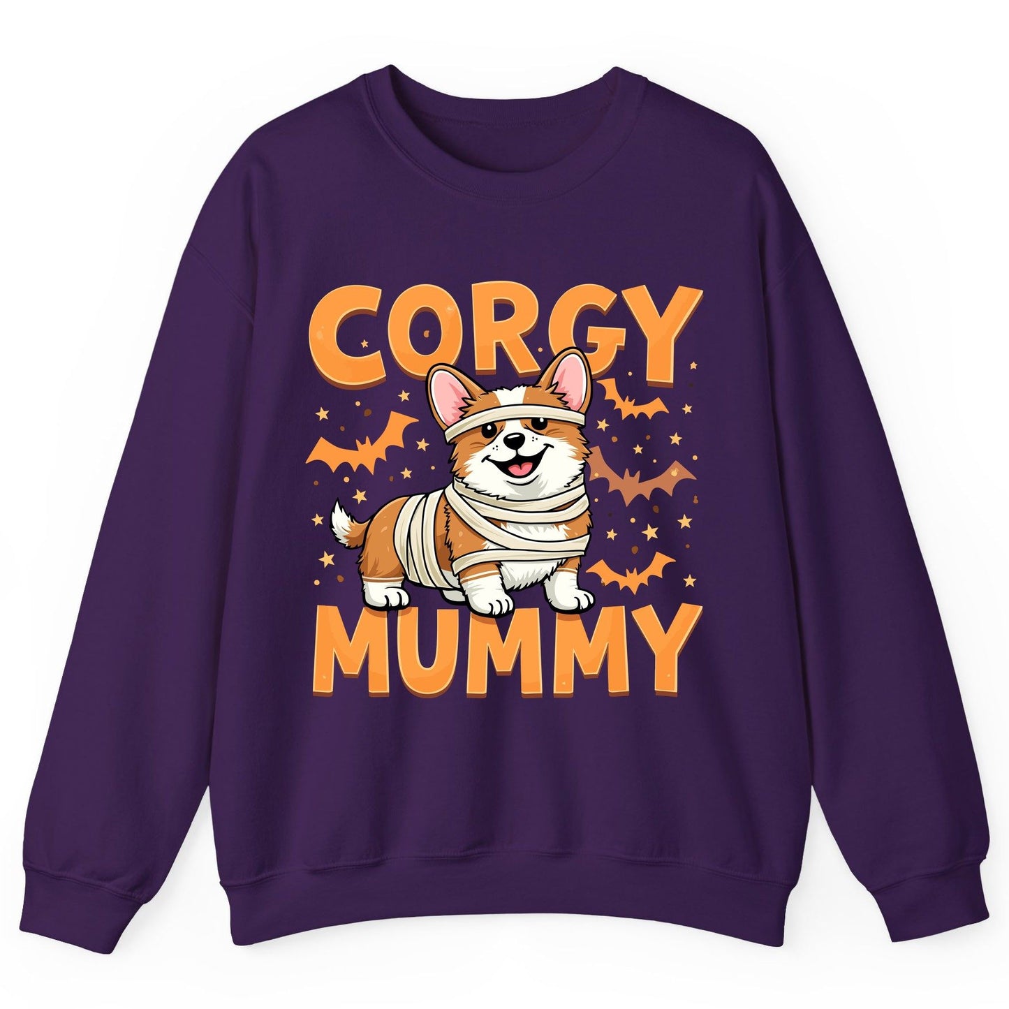 Corgy Mummy corgi Sweatshirt Purple product mockup