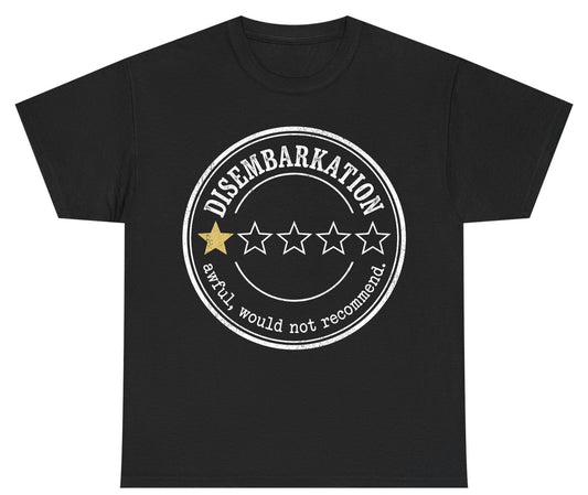 Disembarkation Awful, Would Not Recommend cruise disembarkation Youth T-Shirt Black product mockup