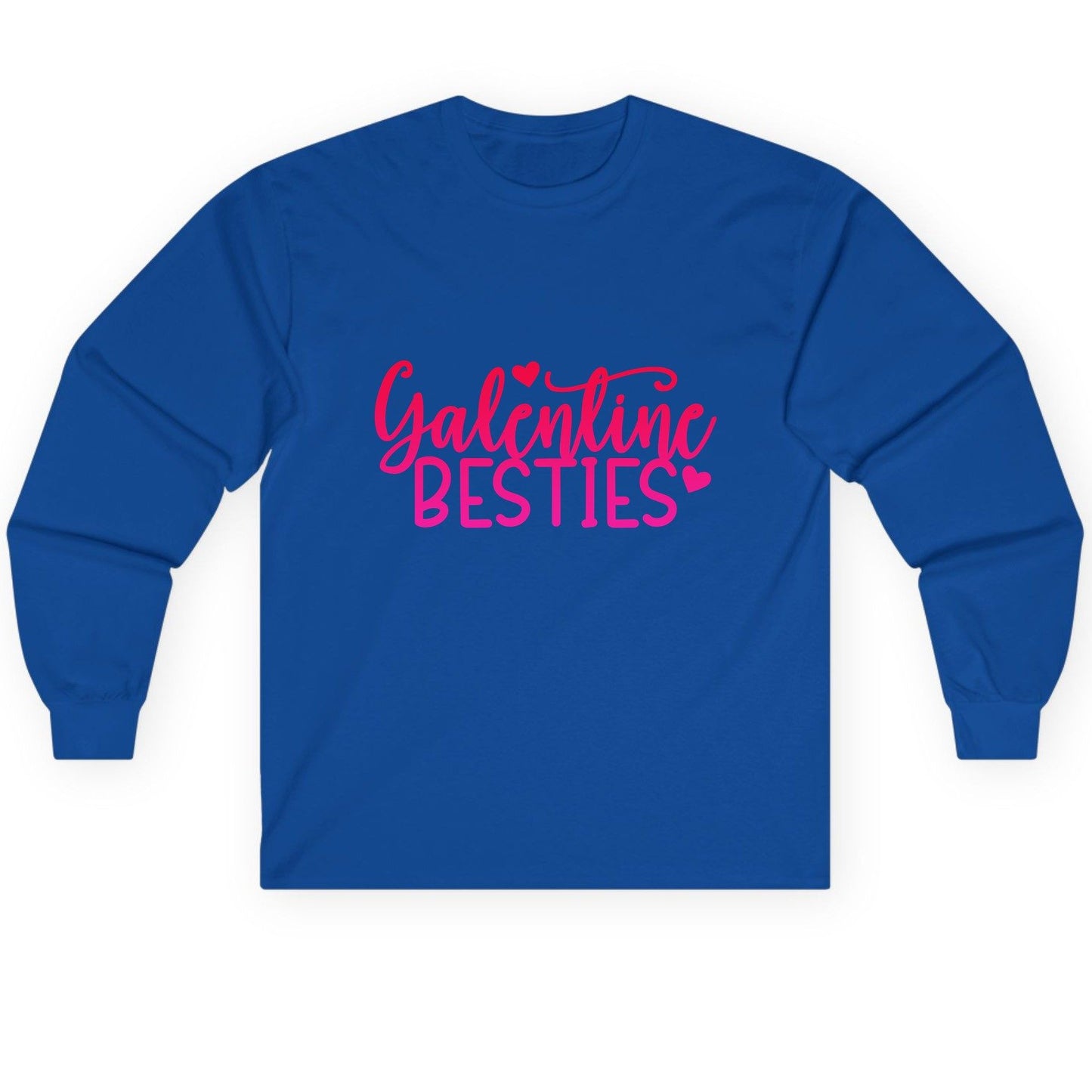 Galentine Besties galentine's day Long Sleeve Tee Royal product mockup