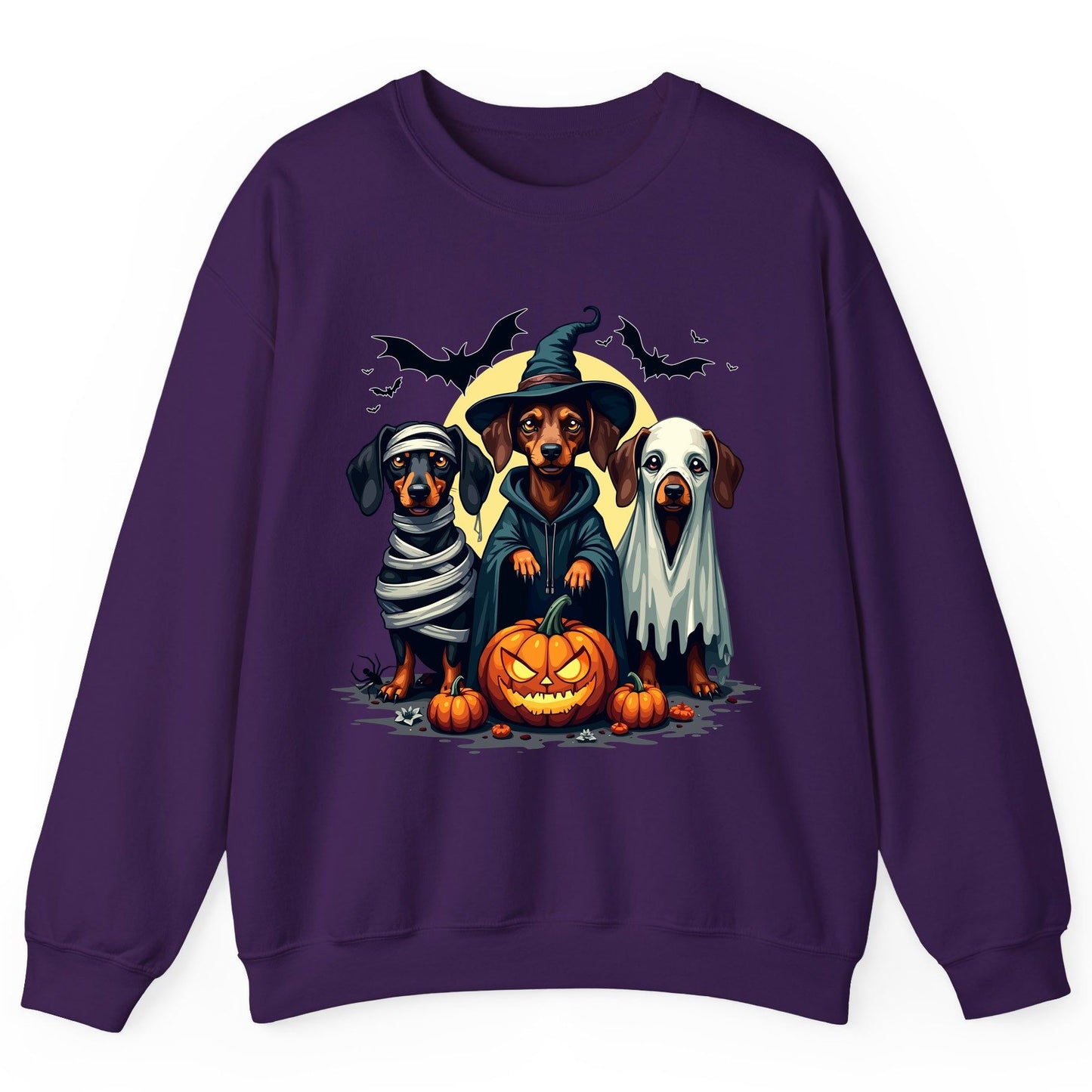 Dachshund Halloween Costumes dachshunds Sweatshirt Purple product mockup