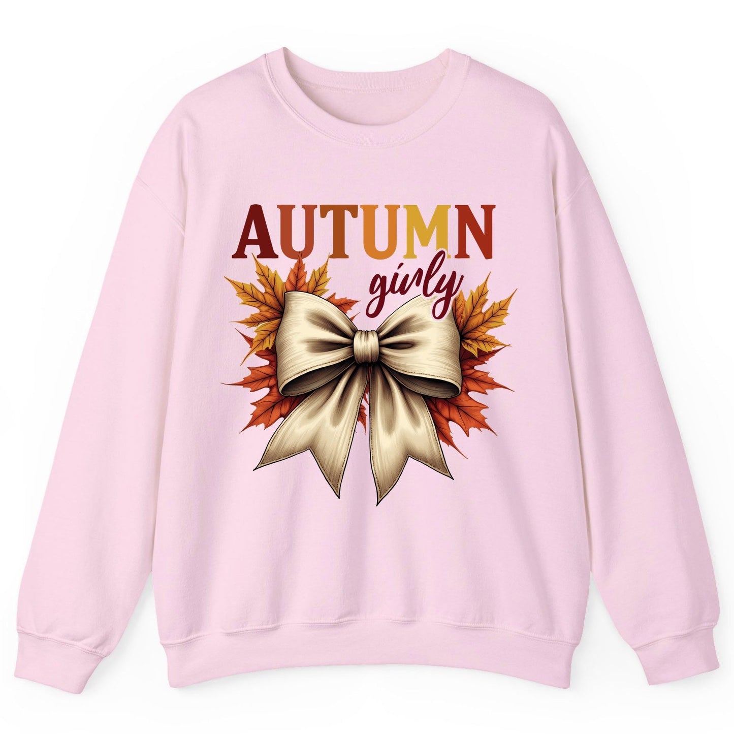 Autumn Girly autumn Sweatshirt Light Pink product mockup