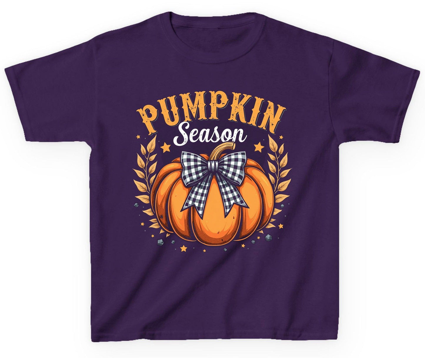 Pumpkin Season fall Youth T-Shirt Purple product mockup
