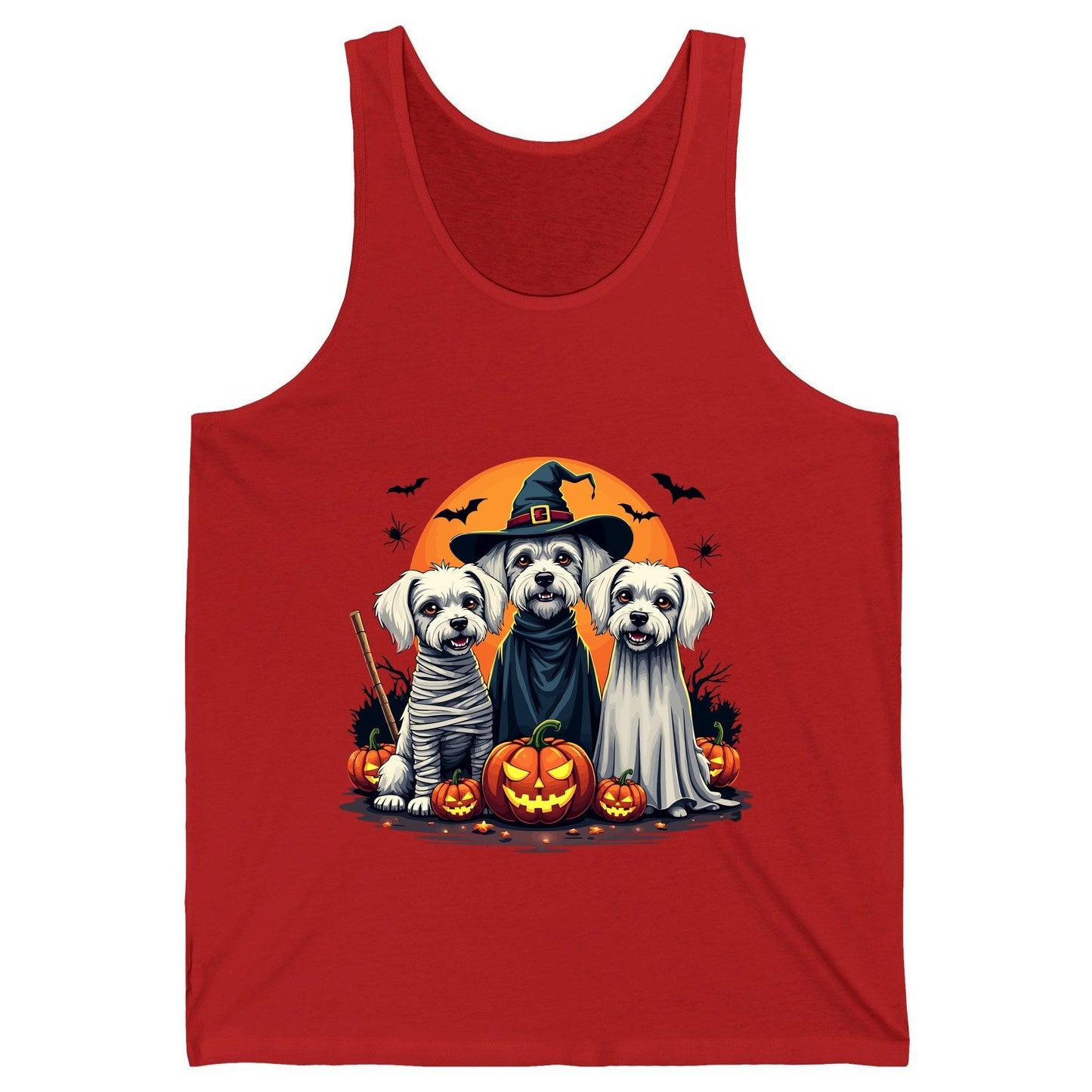 Halloween Dogs Costumes Halloween dogs Tank Top Red product mockup