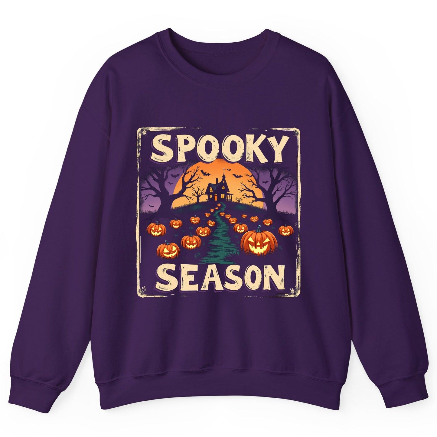 Spooky Season Halloween Sweatshirt Purple product mockup