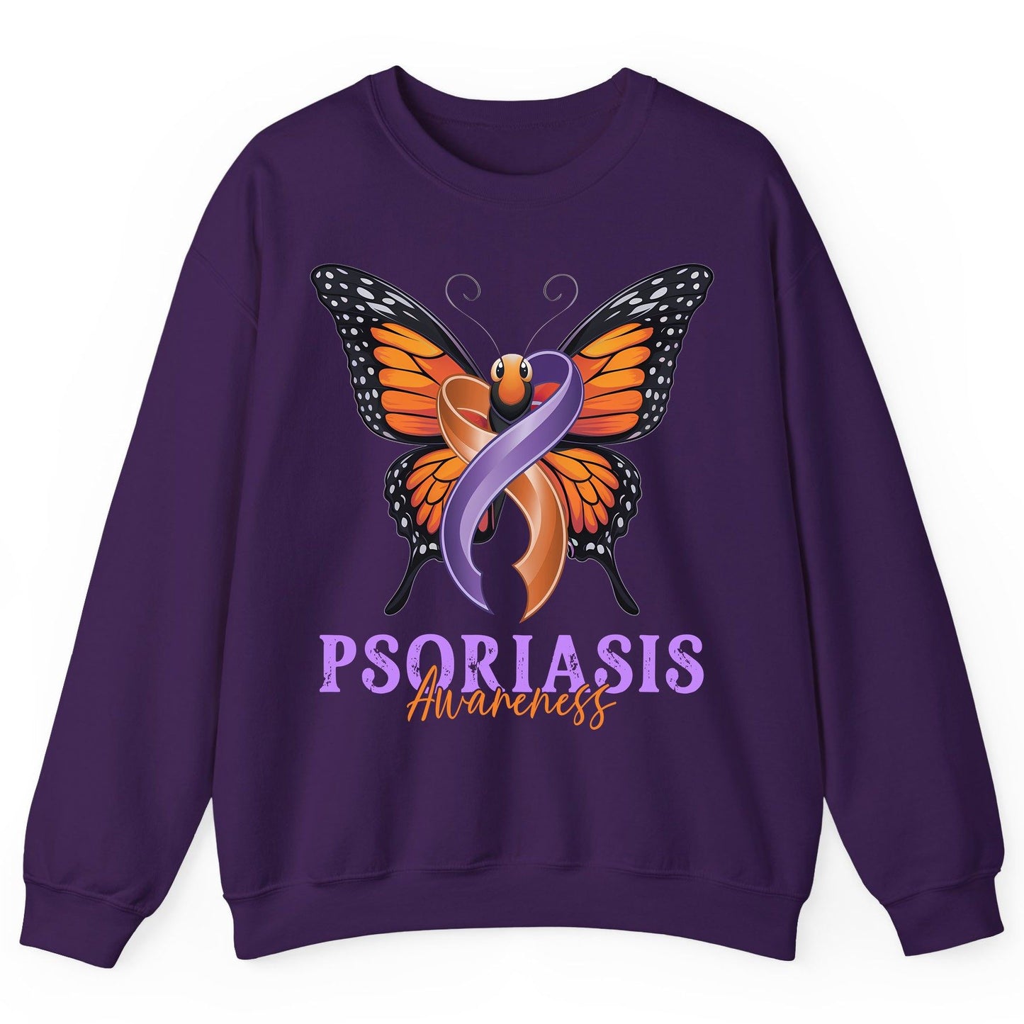 Psoriasis Awareness psoriasis awareness Sweatshirt Purple product mockup
