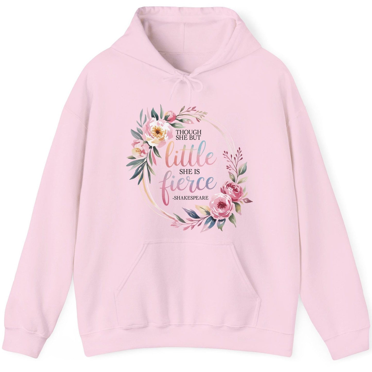 Little Fierce feminine empowerment Hoodie Light Pink product mockup