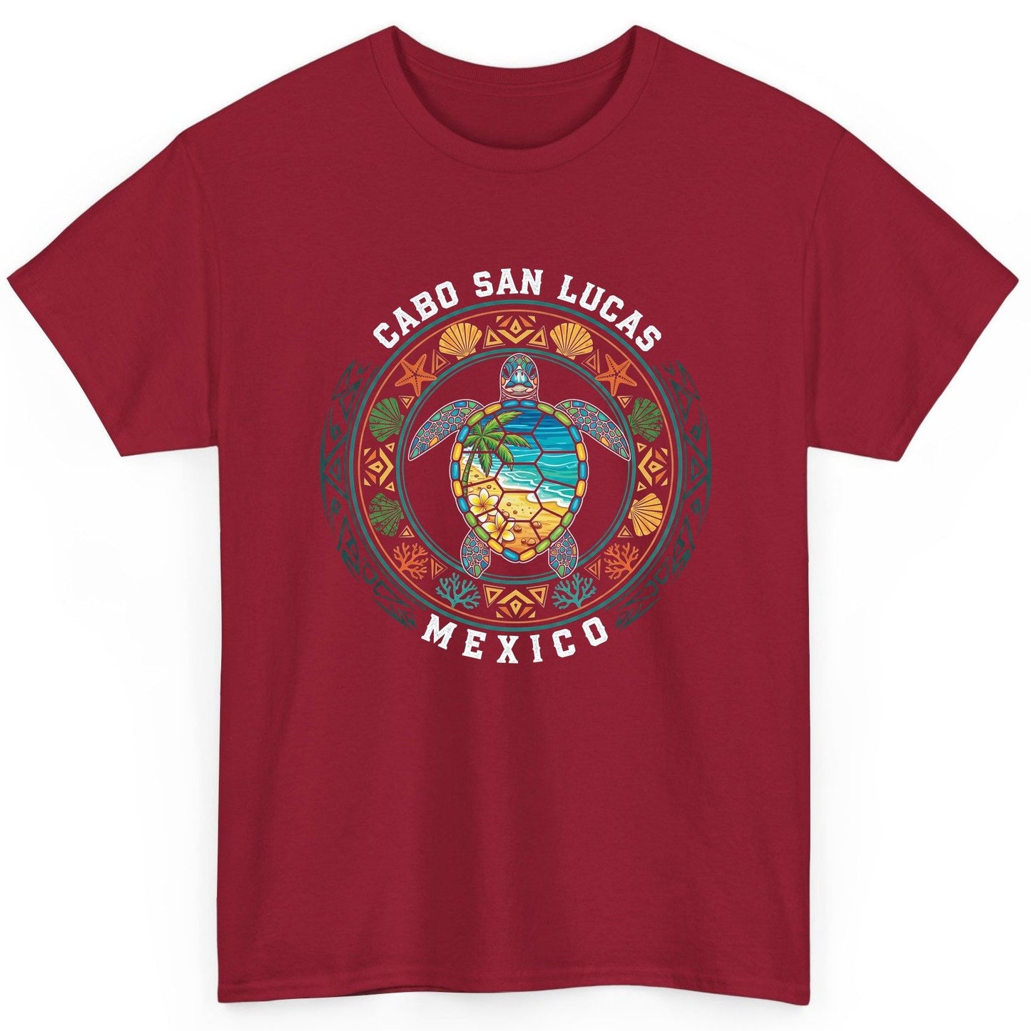 Cabo San Lucas Mexico sea turtle T-Shirt Cardinal Red product mockup