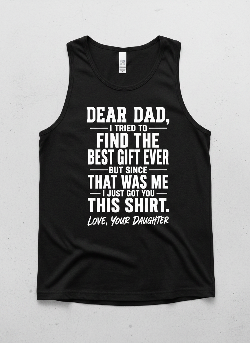 Funny Dad Gift From Daughter Best Gift Ever Tank Top - Black