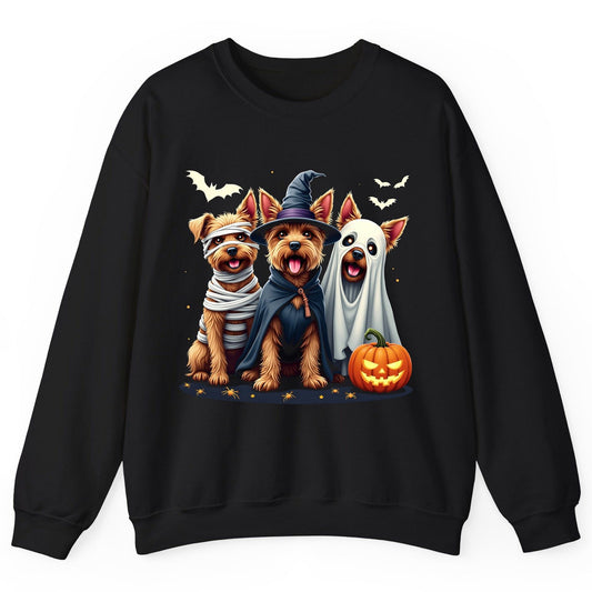 Cute Dogs Halloween Costumes dogs in Halloween costumes Sweatshirt Black product mockup