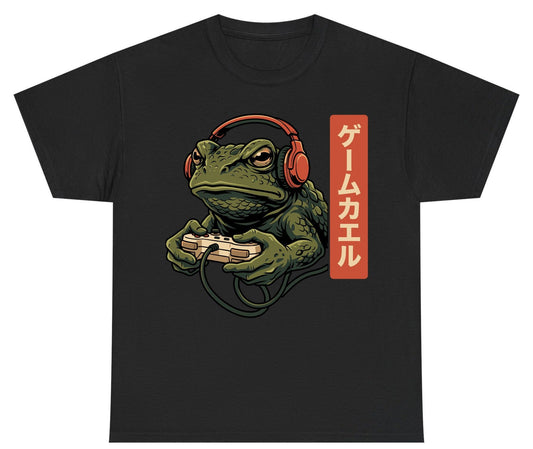 ゲームカエル gaming toad Youth T-Shirt Black product mockup