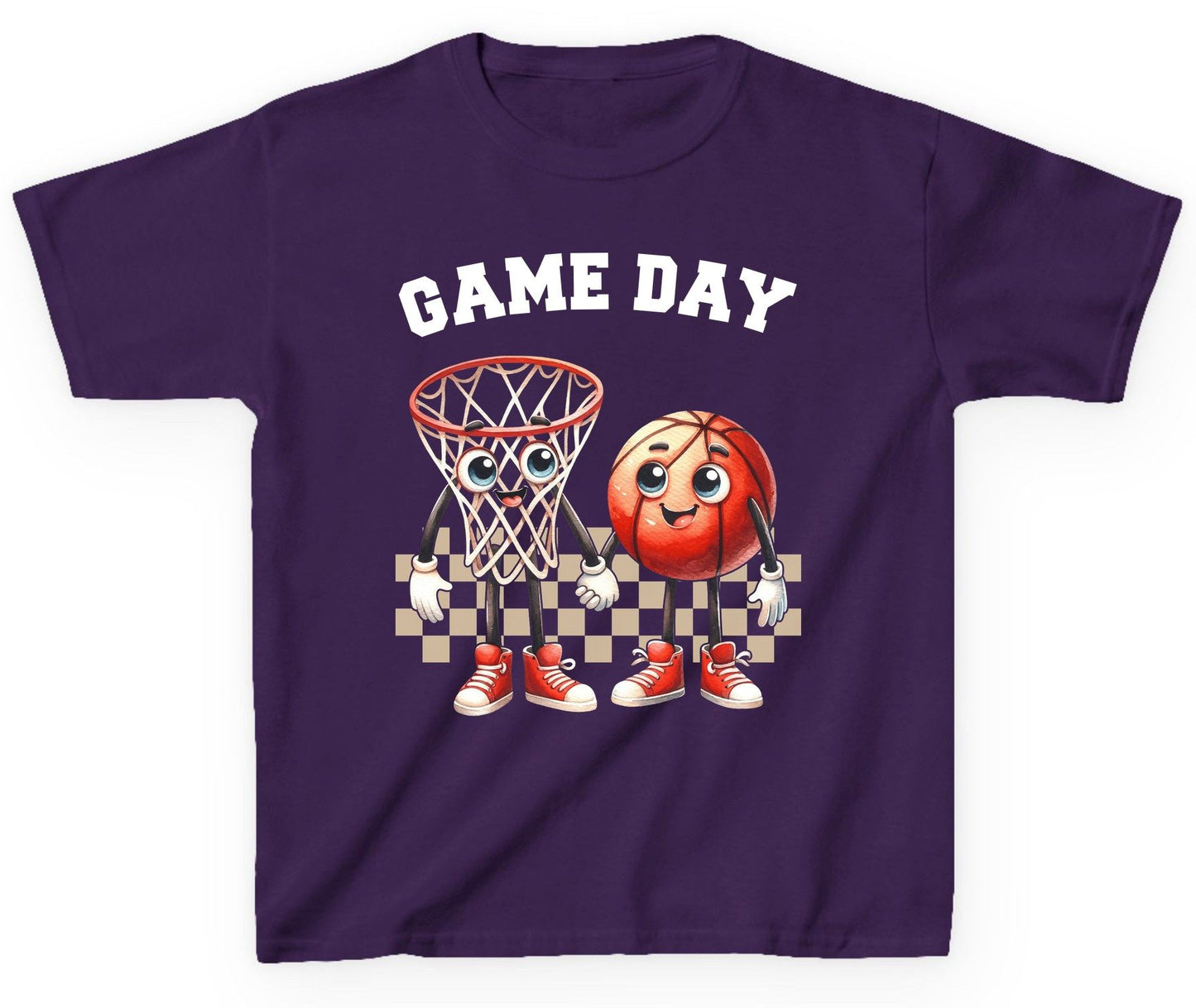 Game Day basketball Youth T-Shirt Purple product mockup