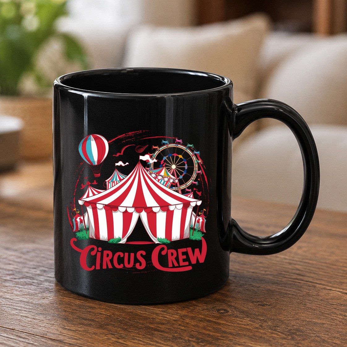 Circus Crew circus Black Mug Black product mockup