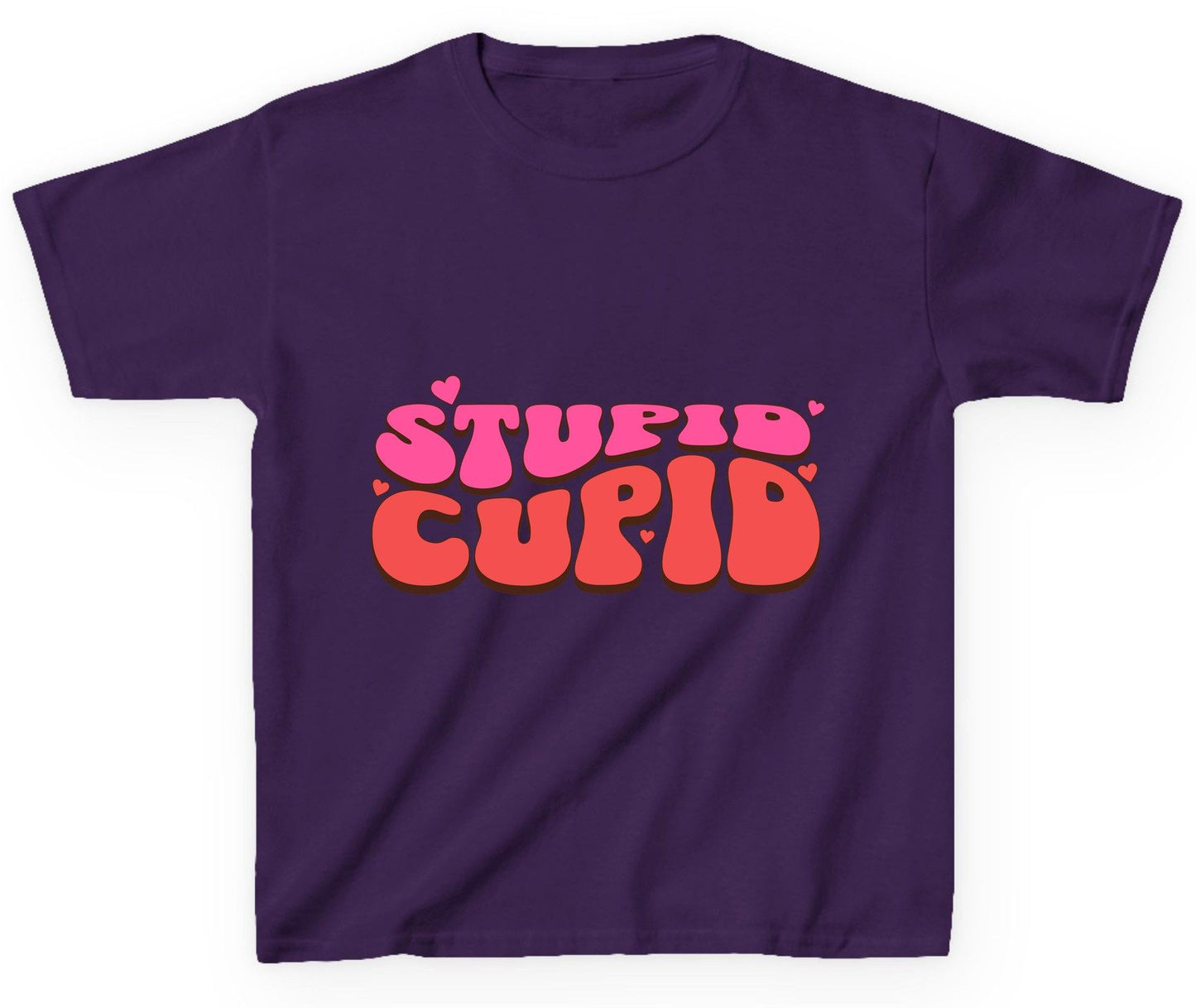 Stupid Cupid anti-Valentine's Day Youth T-Shirt Purple product mockup