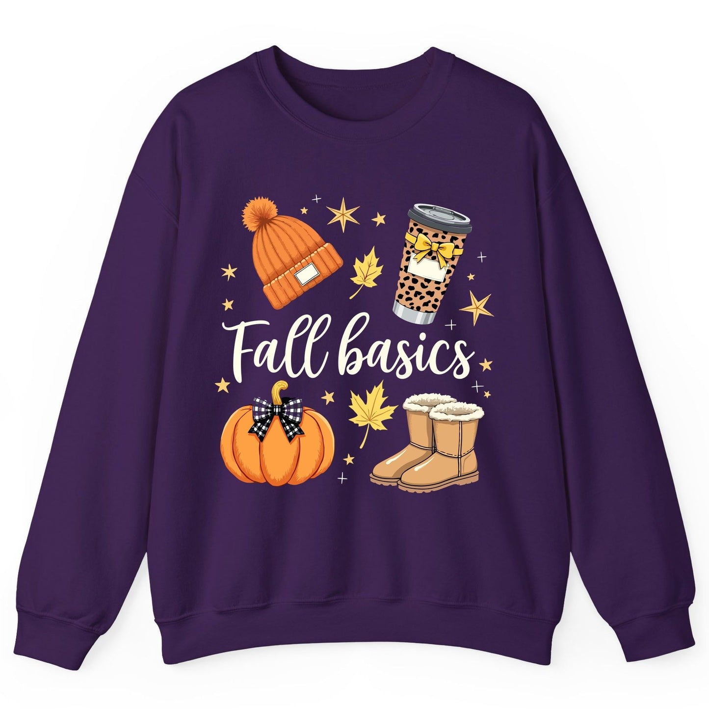 Fall Basics autumn essentials Sweatshirt Purple product mockup